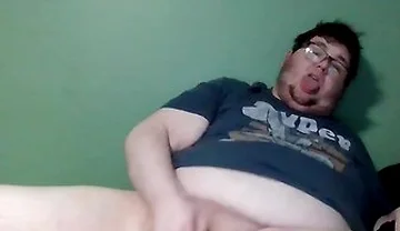 Dumb Fat Sissy Gagged With Socks And Dildo Edges To Orgasm