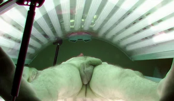 Czech Gay Solarium 20 Skinny Inked Stud Strips and Shows His Goods