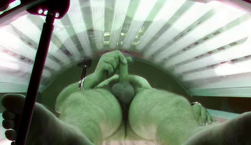 Czech Gay Solarium 19 Hairy Twink Takes Himself to the Next Level