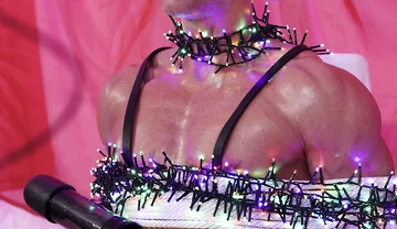 Santa Came by Early, so I Locked His Ass Down Using His Own Ropes and Used My Milking Machine to Take His Milk for Once