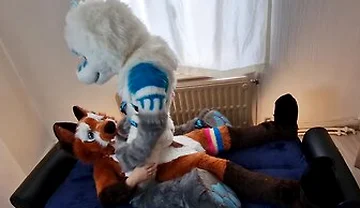 Matthew Fox Invited Snauwflake To Test His New Couch - ( Furry / Fursuit / Murrsuit)