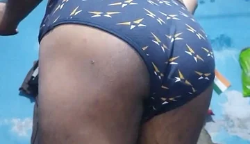 Horny Indian Femboy Wearing His Step Sister's Bra and Panties