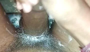 Bath with me and water masturbation