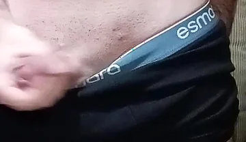 Guy in Underwear Masturbates Until Cumming
