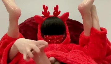 Merry Christmas! Big Dick Toy, Fuck Asshole, Squirt Water.