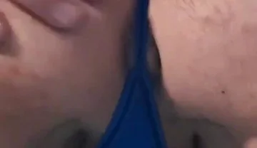 Blue Sheer Meshy G-string