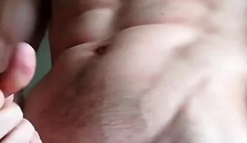 Massive Cumshot, Moans, Flexing Abs - Just Everything You Like!