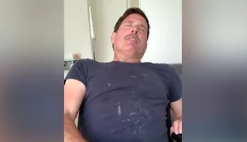 Me Jerking Off After Edging All Day. I Have A Mustache Here