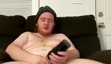 Young Chubby Guy Plays With A Fleshlight
