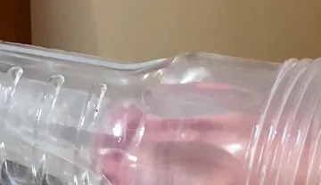 Hairy Bear Pumps the Fuck Out of His Fleshlight