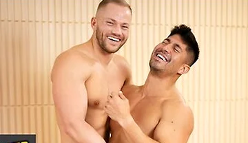River And Paco Colombiano Get Bricked Up Looking Each Other While At The Sauna
