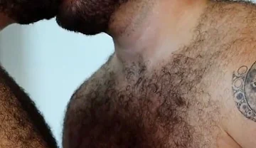 Hairy Bear Top Pounds Two Bottoms: Threesome Jockstrap Fucking