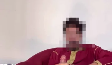 Arab Muslim Man Jerks off Fat Cock After Prayer