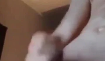 Strip with shaved masturbation