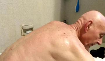 Play Time in the Tub. Wife Is at Work!