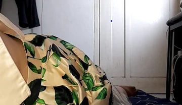 Cum Wearing Satin Set of Tank Top and Skirt