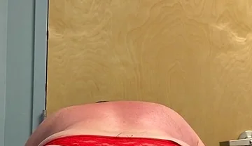 Stripping in Office Restroom