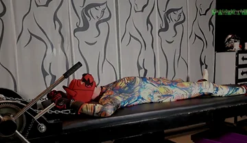 Playing Puppies on the Rack Bondage Cock Teasing Photoshoot