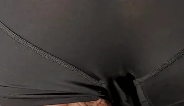 Bent Over Bear Boxer Tease, Cock and Balls Out