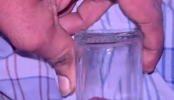 Indian Boy Mastrubate with Glass Jar