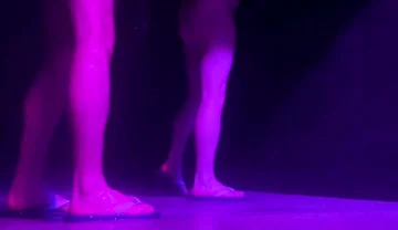 Amateur Guys Caught in the Gym's Shower - One of Them Gets Hard, Tries a Quick Handjob, and Leaves. the Other One Pees