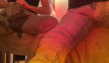 2 Amateur Flatmates Guys Wetting Their Pants on Cam for a Follower