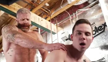 Rugged Bear And Tiny Teen 18+ In The Basement