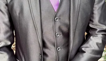 Public Outdoor Masturbation in a Shiny Suit