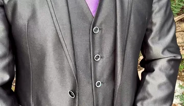 Public Outdoor Masturbation in a Shiny Suit