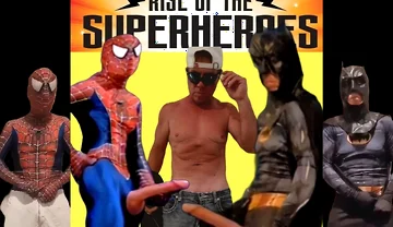 Batman and Spiderman a Big Cock Team