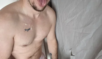 Sucking off and Rimming My Step Dad at Gloryhole Anonymous Cum on Facial Taboo