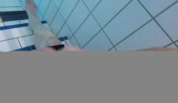 Underwater Close-up: Fat Guy Extensive Masturbates His Thick Foreskin Cock in a Public Swimming Pool