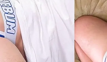 Massive Double Hands Free Cumshot From Wild Out of Control Clanker!