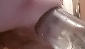 Huge Bottle in My Sweet Young Ass and Anal Prolapse