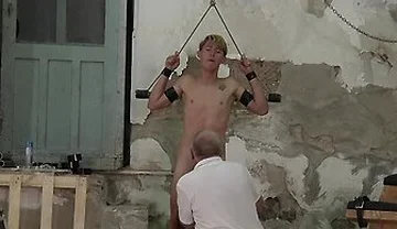 Stepdaddy Dom Sebastian Kane Whips Bound Twink Galiel Swan
