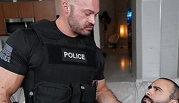 Guy Selector - Police Officer Nick Cranston Whips Out His Cock And Starts Fucking Rikk Yorks Feet