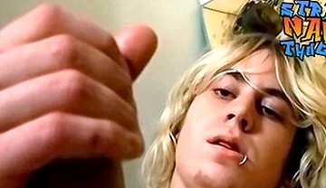 Blond Teen 18+ Takes Pleasure In Stroking His Youthful Dick With Carl Alexander