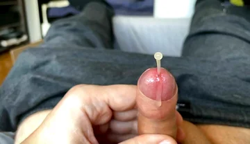 Slow-motion Cumshot From My Small Uncut Dick