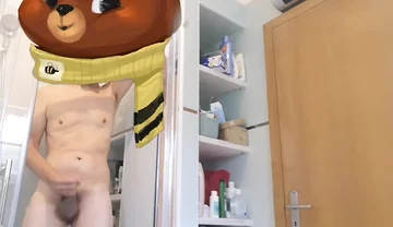 Hot Smooth Caught Jerking in the Bathroom