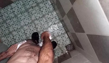 Boy Masturbates and Wipes All the Body Hair on His Parts and Buttocks
