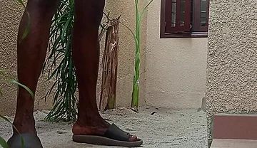 Wanking Myself up in the Back Yard