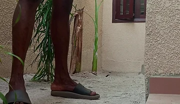 Wanking Myself up in the Back Yard