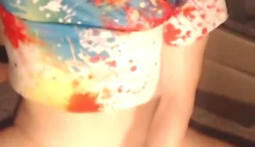 Colorful Twink Milking Session