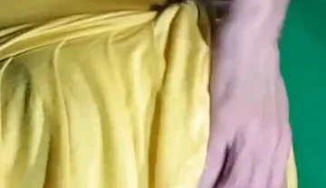 Pale Yellow Thong Under Yellow Skirt