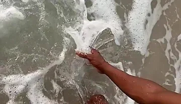 Having Fun on the Beach of Cotonou Alone for the First Time