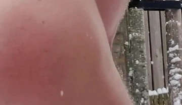 18 Year Old Blonde Twink Freezes Naked in -10 Degree Winter - Hard in Snow