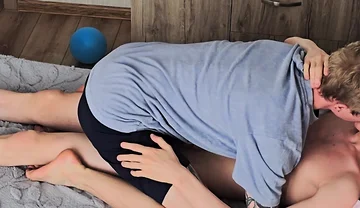 Saw a Friend Jerking off to Porn, Blowjob Deepthroat and Anal