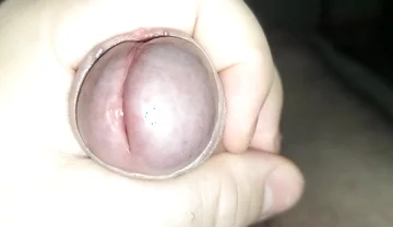 Close up Masturbation Uncut Cock and Cumshot