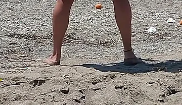 Naked on the Beach Enjoying