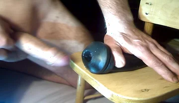 The Cock Wants to Feel the Tight Rubber Sleeve, and Cum From It!